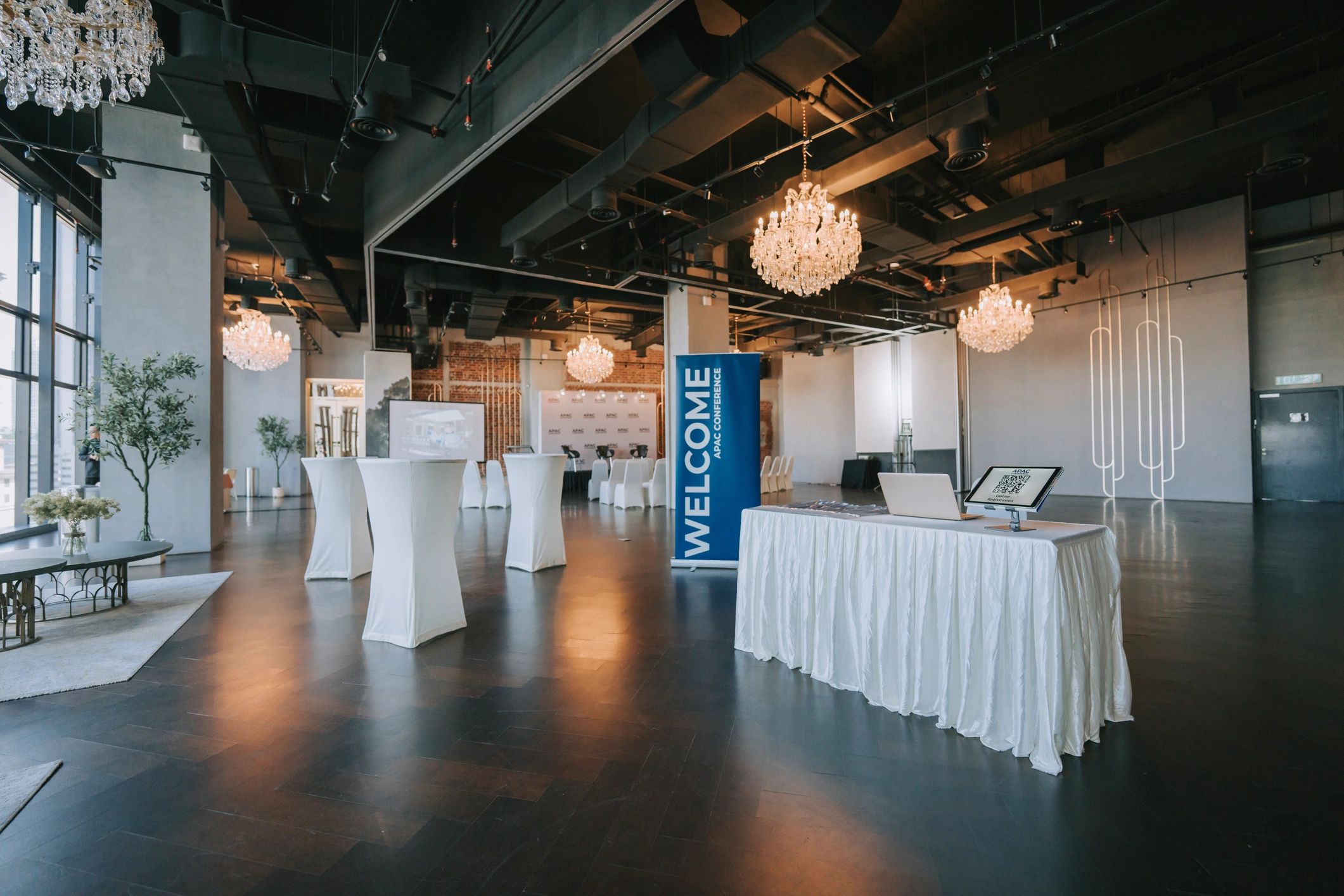 International business conference registration area